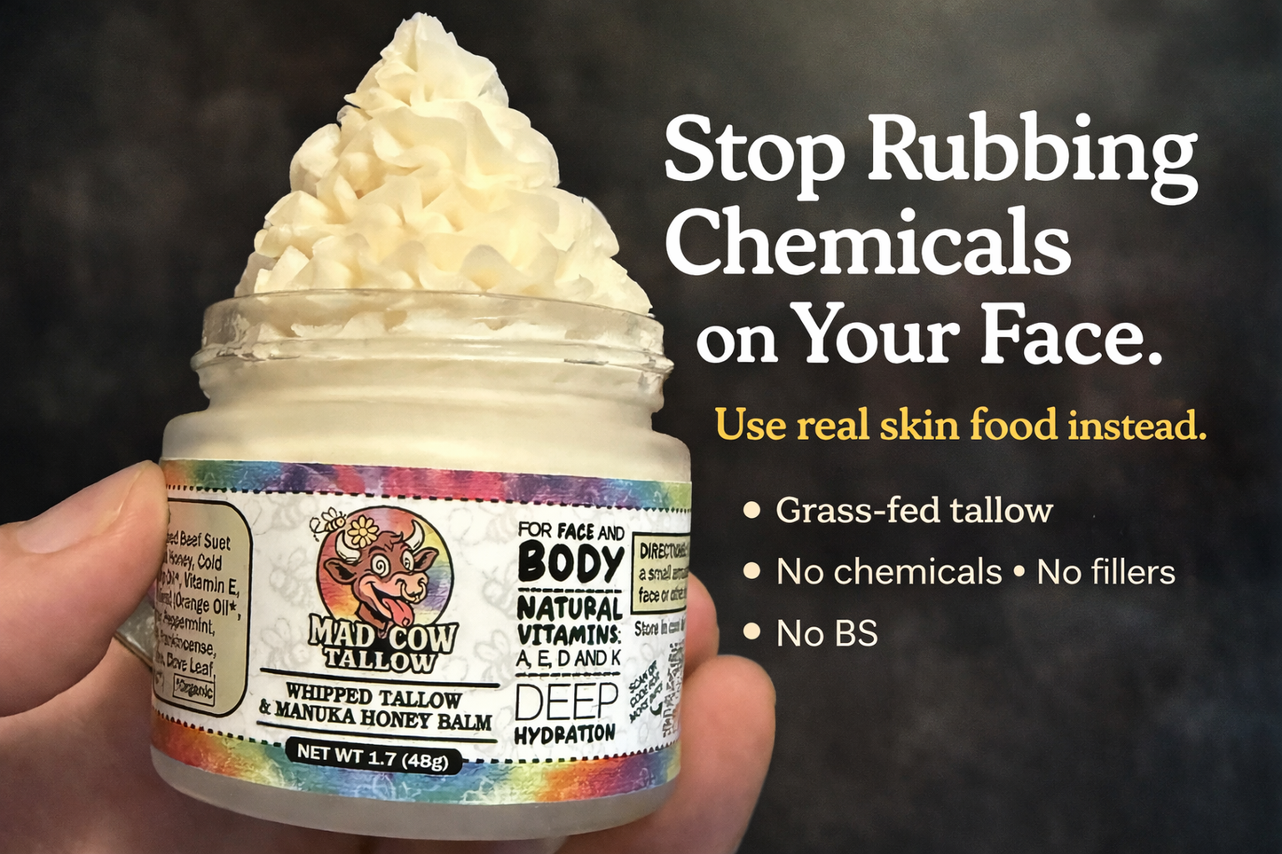 Whipped Tallow & Manuka Honey Balm